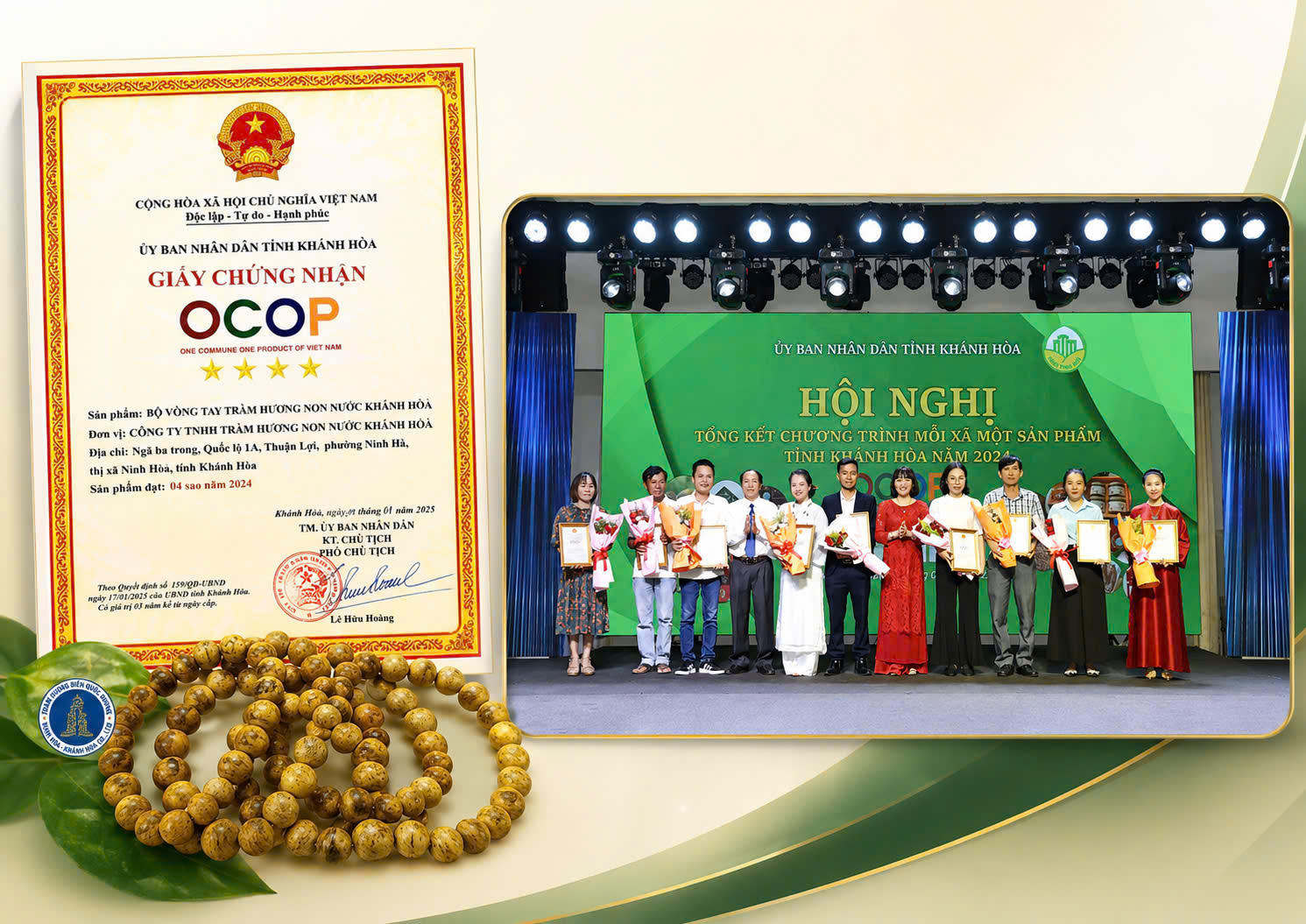 Công ty TNHH Trầm hương Non nước Khánh Hòa vinh dự đạt 03 Chứng nhận OCOP 4 SAO
